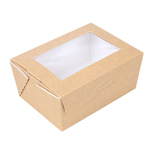 [253.60] Boxes with window "The Pack" 500ml 8,5x12x5,5cm Natural Nano-Micro Corrugated Cardboard (50st/pak)