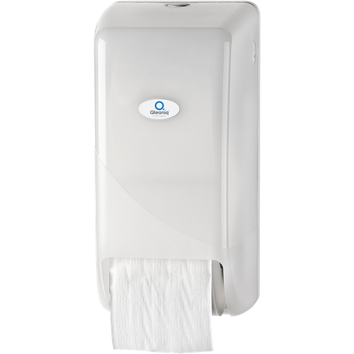 [509279] Qleaniq Toiletpapier Dispenser Wit (Geschikt voor toiletpapier 686501 met dop)