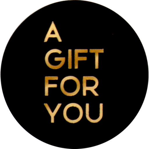 [548220] Etiket "A gift for you" Zwart/Goud (500st/rol)