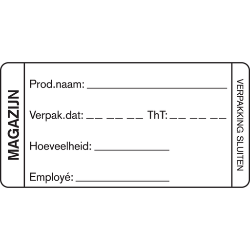 [549922] Foodsecure Label Magazijn 35x75mm (500st/rol)
