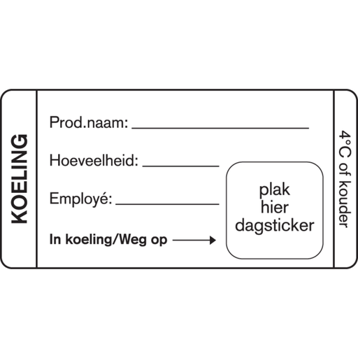 [549923] Foodsecure Label Koeling 35x75mm Wit Wash-Off (500st/rol)