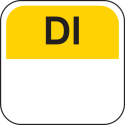 [549953] Foodsecure Daglabel DIN 25x25mm Geel (per rol)