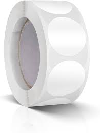 [611W] Zelfklevende papieren etiketten 1000 st Wit Rond 1" (25 mm)