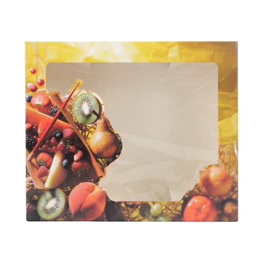 [665] Gebaksdoosmet venster Dessin 27 Fruit 26x22x7.5 cm 10st/ds