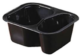 [757502] Tray Side Dish (PP) Black 138x114x53mm (480st/doos)