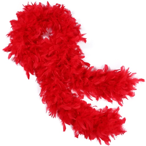 [77106] Feather Boa BowsSelf stick Red 2" A77106