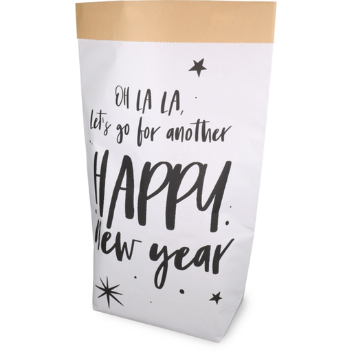 [773299] Cadeauzak "Oh La La" Wit/Zwart 40x14x58,5+6cm (per stuk)