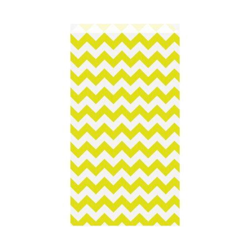[803.22] Flat Bags ZigZag 19+8X35cm Lime Cellulose (250st/pak)