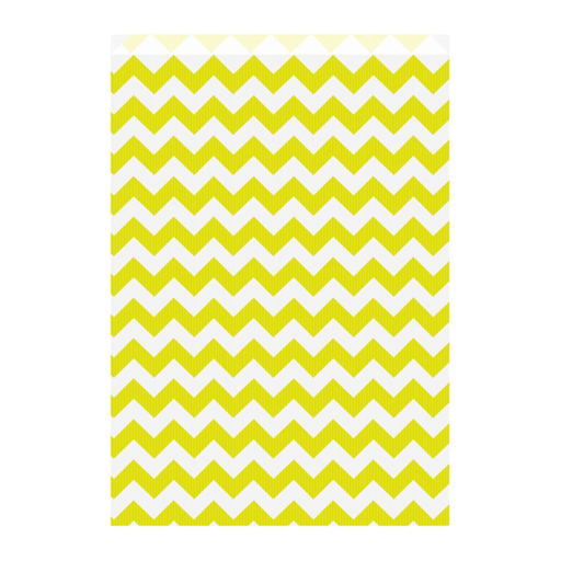 [803.35] Flat Bags Zig-zag 26+9x38cm Lime/White Cellulose (250st/pak)