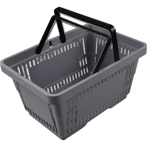 [837465] Plastic winkelmandje Grijs (per stuk)