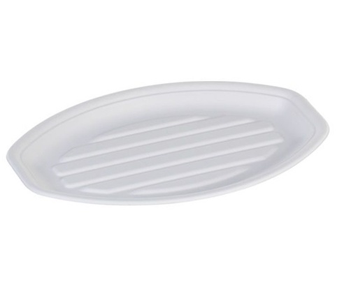 [870320] Suikerriet/Bagasse Cateringschaal 43x28cm Wit (200st/doos)