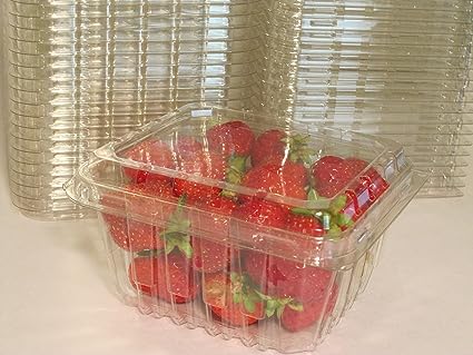 [92519] 1 Pint Clear PS Produce Basket with vents 1200pcs/cs