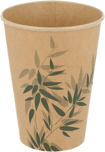 [153.84] Cup karton "Feel Green" 9 oz. (270ml) 7,5x10cm brown 2500/cs (25x100)