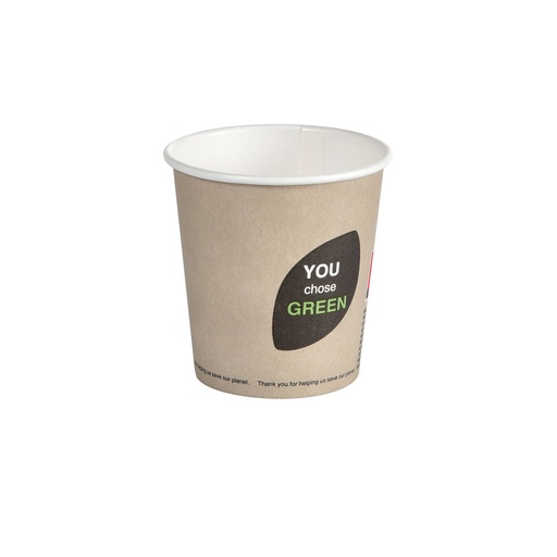 [170633] Cup Biodegradable Paper / PLA 4oz "You Chose Green" (36x45st/doos 1260st)