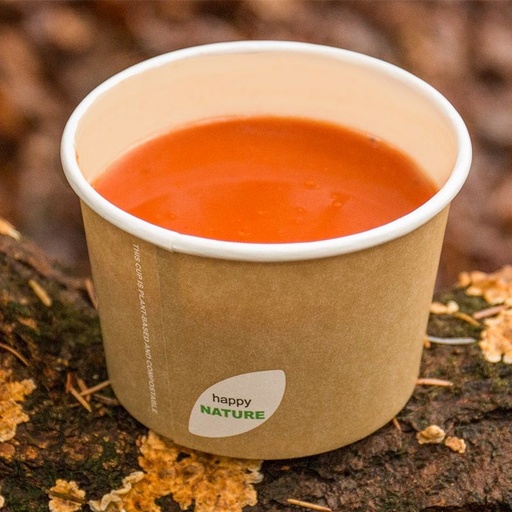 [170735] Soup bowl Paper CRD/PLA Eco 550ml (500st/doos)