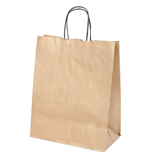 [180.03] SOS Bags with handles 26+14x32cm Gold kraft (250st/doos)