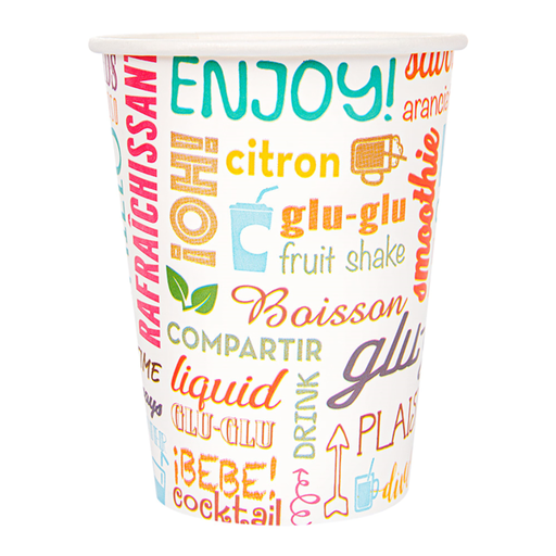 [229.09] Paper Cold Cups "Parole" 9oz (2500st/doos)