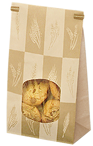 [300247] Tin Tie Stand Up Window Bag, Artisa design, 500st/ds, 6 x 2-3/4 x 9-1/2"