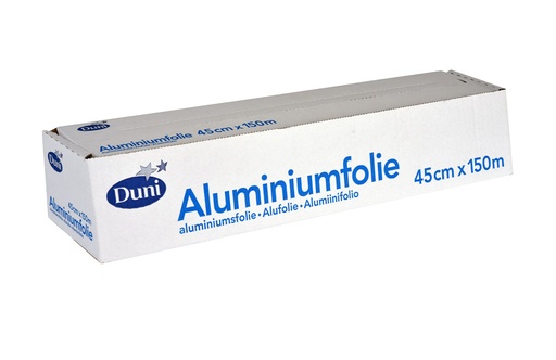 [719400] Aluminium Foil wrap Standard Box 0,45x150m (18"x500')..6 rollen per doos.