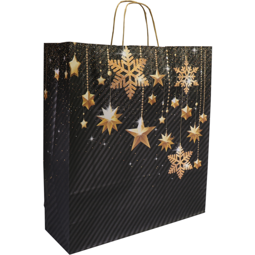 [773308] Papieren Draagtas "Stars" 45+15x49cm (50st/pak)