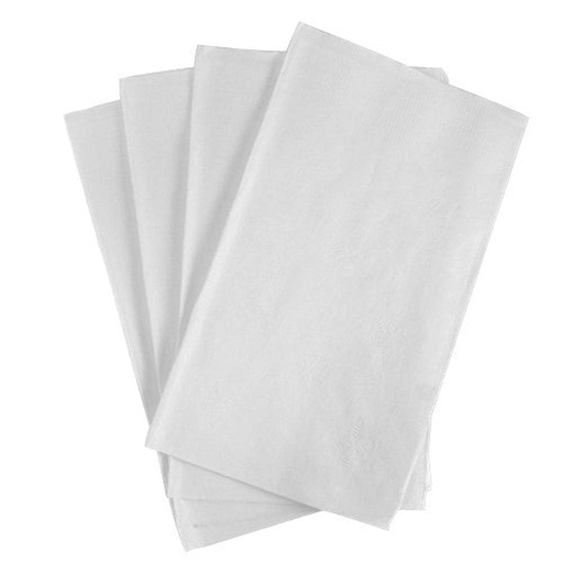 [PR418150] Dinner Napkins White 2-ply  1/8 gev. 15x17" (20x150=3000st/ds)