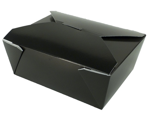 [SMB08B] One Box #8 Black Container 6.75x5.5x2.5" Fold Top (240st/doos)
