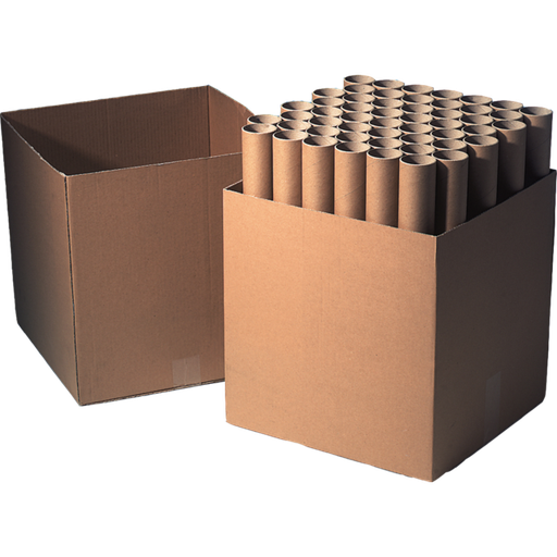 [379052] Koker Bruin karton met doppen / Mailing Tube (50x5cm) (52st/doos)