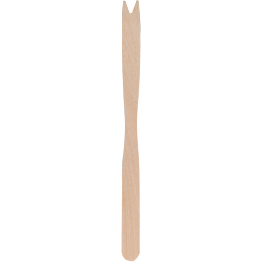 [891820] Houten 2-tand snackvork / frietvork 140mm FSC (1000st/pak)