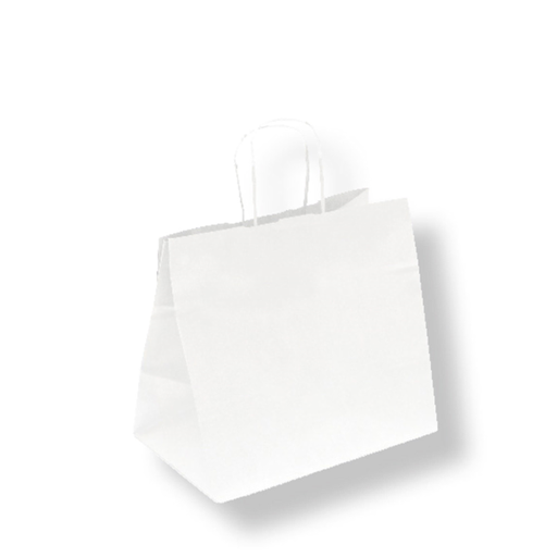 [166.941] SOS Bag with handles Traiteur 26+17x24cm White (50st/pak)