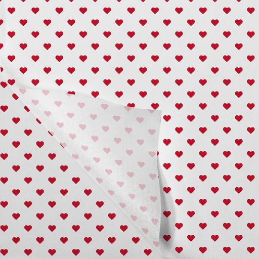 [340128] Tissue / Zijdevloe 50x70cm Hearts (100st/pak)