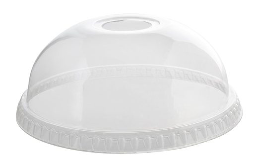 [LHDC98100HO] 98mm PET Dome Lid with Hole (1000pcs/cs)