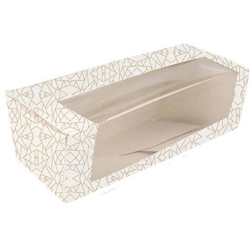 [256.13] Cake Boxes w/window The Pack 26x11x8cm White (50st/pak)