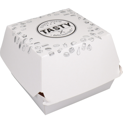[600421] TASTY hamburger bakje 120x120x100mm (100st/pak)