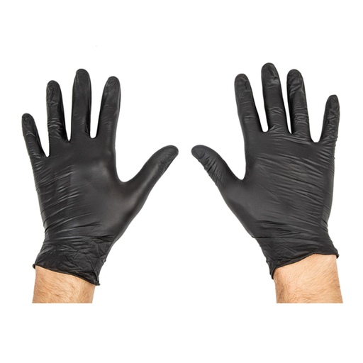[225.46] Gloves/Handschoenen Nitrile Black Large (100st/pak)