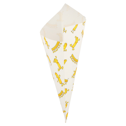 [230.00] Paper cones "chips" 20x14cm white (250st/pak)
