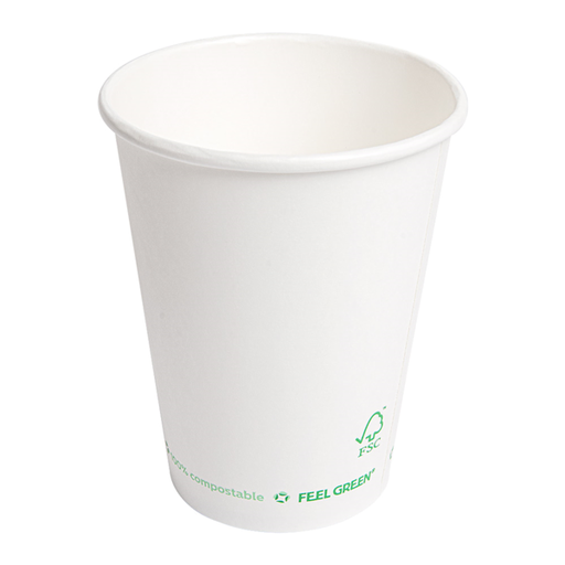 [255.22] Single wall paper cups 360ml White cardboard (50st/sleeve)