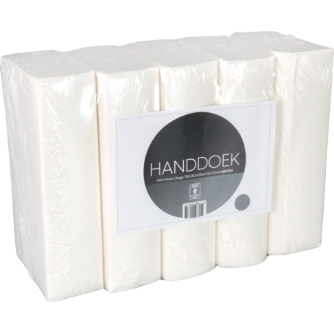 [686569] Qleaniq Luxury Handdoek Mini Vouw 26,5x20cm / 5x120st/doos