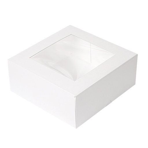 [201.66] Cake Boxes w/window The Pack 18x18x7,5cm White (50st/pak)