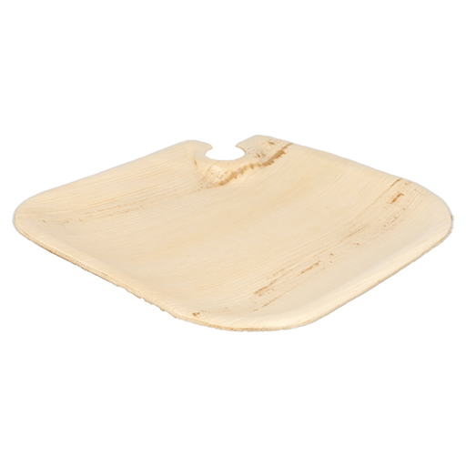 [223.94] Trays with Cup Holder 21x21x1,5cm Palm Leaf (25st/pak)