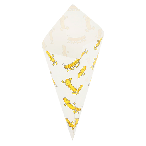 [229.96] Paper cones "chips" 24x17cm white (250st/pak)