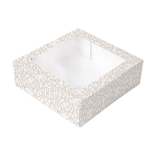[256.95] Cake Boxes w/window The Pack Deco 26x26x8cm White (50st/pak)
