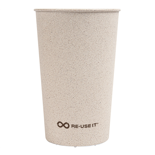 [267.71] Reusable Glasses 330ml Diam. 7,5x11,5cm Natural Rice Husk Biocomposite (540st/doos)