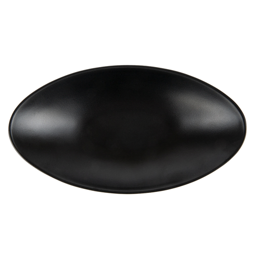 [262.25] Oval Bowls "Asami Ware" 18,2x10,1x3cm Black Melamine (per stuk)