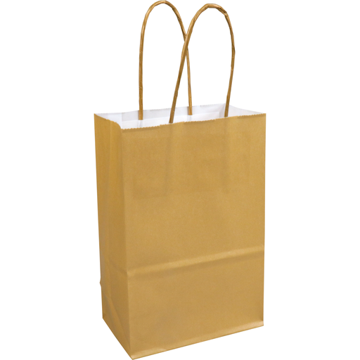 [269885] Draagtas Papier Goud 14x8x21cm (50st/pak)