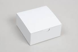 [5-4181] One Piece Folding Box 4x4x2 White Gloss (100pcs/case)