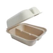 [TO-SC-T21] Fiber Taco Box 2-compartiment TOSCT2 8x5x3" (50pcs/sleeve)