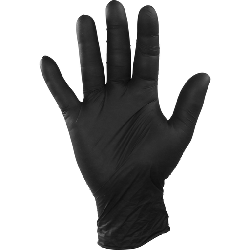 [204314100] Nitril Handschoen Zwart Ongepoederd Maat Medium (100st/doos)