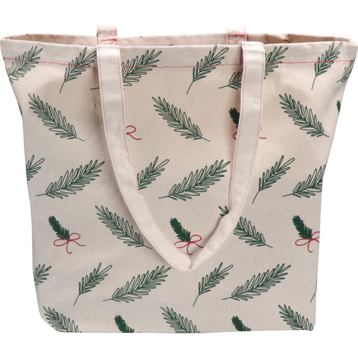 [773212] Katoenen Shopper Kerstmis "Kersttakjes & Strikjes" 45x15x36cm (per stuk)