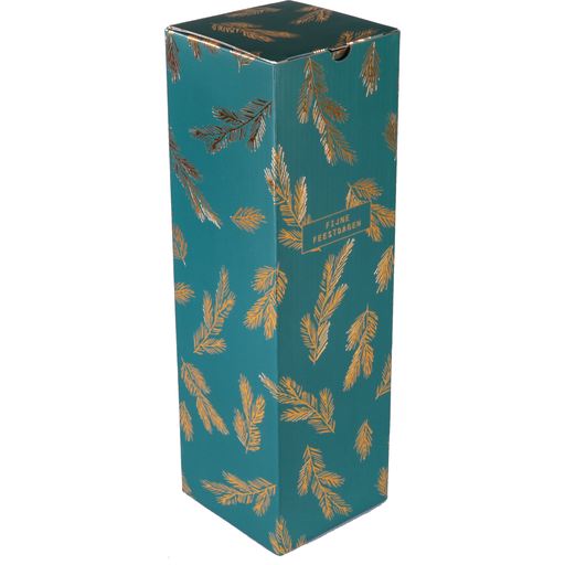 [715086] 1-flesdoos "Dennentakje" 95x95x330mm Goud (per stuk)