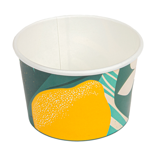 [269.77] Ice Cream Tubs "Amalfi" 4oz/120ml 7,7x4,7cm White Cardboard (50st/pak)